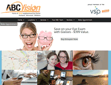 Tablet Screenshot of abcvisiononline.com